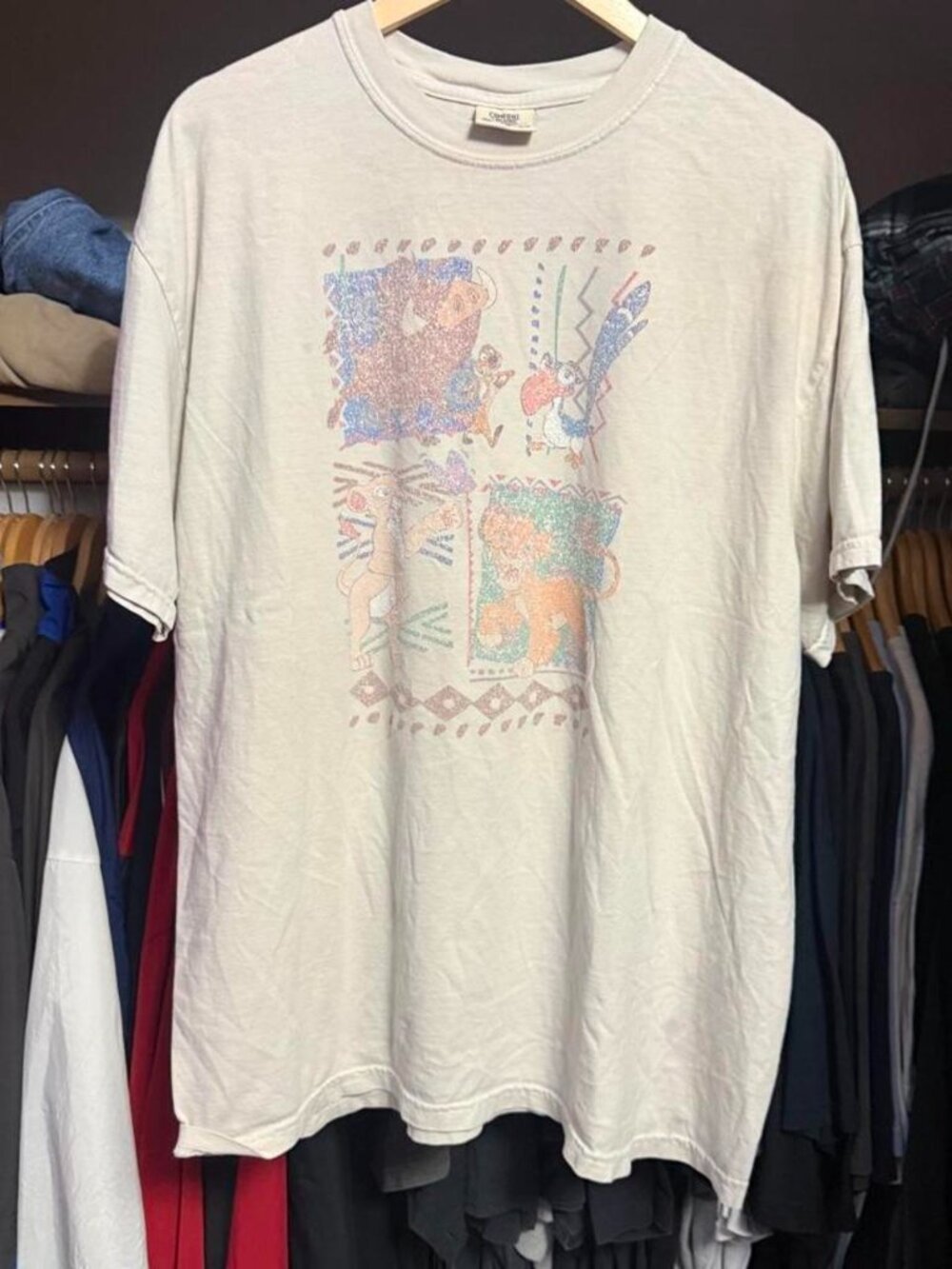 Vintage Comfort Colors Graphic Lion King T-shirt XLarge
